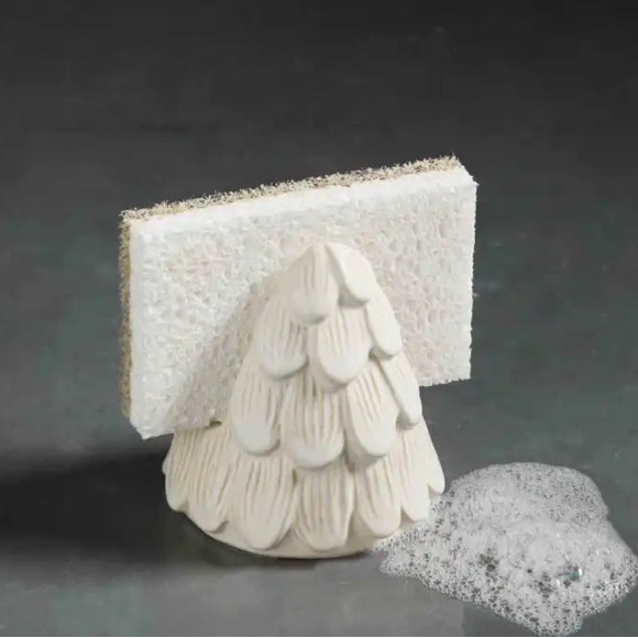 NWT Mud Pie Christmas tree sponge holder - Picture 2 of 5